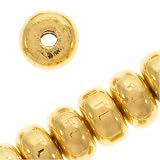 Gold Plated Thick Heishe Spacers Beads 4.5mm X 2.5mm (100)