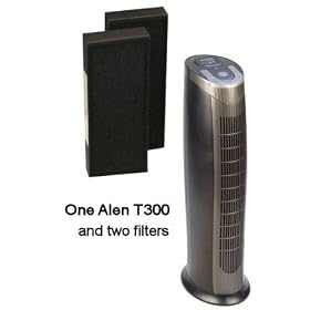 Alen T300 HEPA Air Purifier w/Replacement Silver Ion HEPA Filter COMBO SET