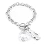 Flora's CZ Charm Bracelet - Silver Tone