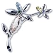 Vintage Silver Double Daisyes Pin Brooches