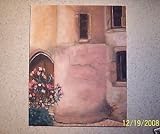 Old Tuscany Building Original Oil Painting On Canvas Signed By Artist Regina Caron