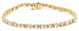 Image of 9ct Yellow Gold AMB224406 Ladies 0.10ct Diamond Bracelet