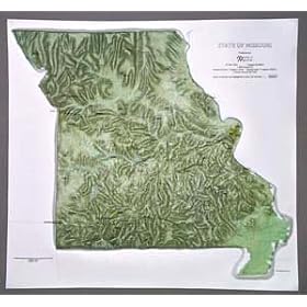 Hubbard Scientific Raised Relief Map M-MO1921 Missouri