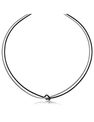 Sterling Silver Wheat Knot Design Necklace with Rhodium and Ruthenium Plating