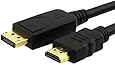 BuyCheapCables&reg; High Quality Black DisplayPort Male to HDMI Cable Male - 6 Feet / 2M