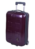 Aerolite, garantie 5 ans, Violet, coque dure encore superstrong polycarbonate léger ryan air de la cabine approuvée chariot bagages à main valise de taille 55 x 35 x20cm, seulement 2,58 kg, 28 litres de capacité