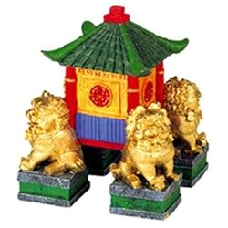 Garden Pagoda with Fu Dogs - 3 in. x 3 in. x 4 in.