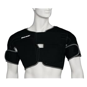 Double Shoulder Ice Wrap and Hyperthermia Vest - MEDIUM (100-160 lbs)