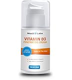 MaxX Labs Vitamin D3 Cream - 10,000 IU Per Pump Dose - Topical Vitamin D3 Lotion - Scent-Free Hypoallergenic, Odorless, Non-irritating - 3 Oz Pump Bottle