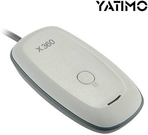 Yatimo PC USB Gaming Receiver Adapter for Xbox 360 Wireless Controller (White)