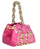 Versace for H&m Studded Pink Leather Evening Bag Handbag