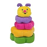 Happy Cherry ぬいぐるみ おもちゃ 積み木 布製 スタッキングタワー 知育玩具 論理 ロジック トレーニング 五感 親子 カラフ（0～3歳）