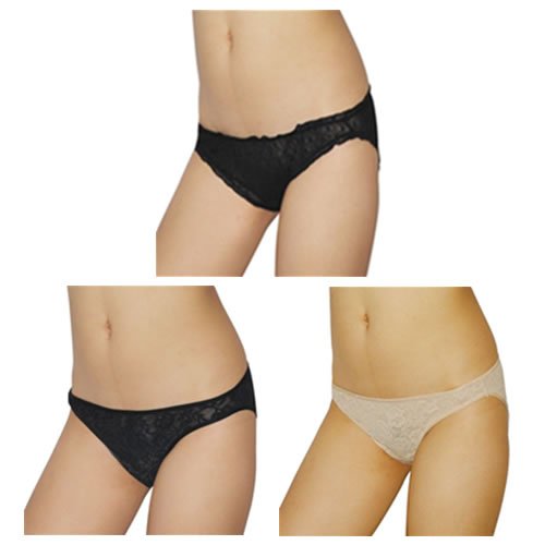 3 PACK: Womens Sexy Bikini Briefs Underwear Panties - 6 Months
