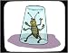 Decorated Mouse Pad with insect, trapped, caught, glass