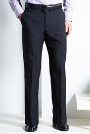 Crease Resistant Flat Front Trousers [T18-3139-S]