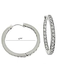 14K White Gold 1.15cttw Round Diamond Earring