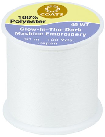Glow In The Dark Thread 100 Yards-White