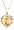 10k Yellow Gold, November Birthstone, Citrine and Diamond Heart Pendant