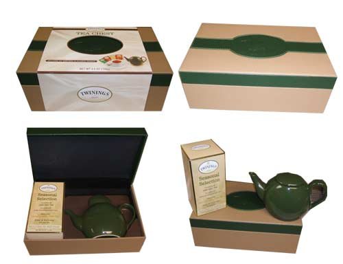 Twinings of London Seasonal Selection Christmas Holiday Gift Tea Chest and Teapot Present... by Twinings