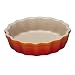 Le Creuset Stoneware Mini Fluted Flan Dish, Volcanic, 11 cm