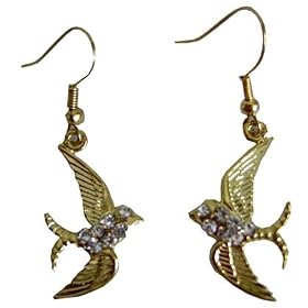 Click here to buy Fashion Bliss Gold Swallow Earrings by Fashion Bliss.