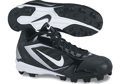 Nike Keystone 3/4 (BG) Big Kids Baseball Cleats Black White 375767-011