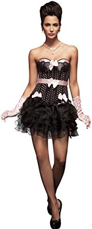 Jemis Women' s Cute Bow Boned Bustier Croset White US Size L