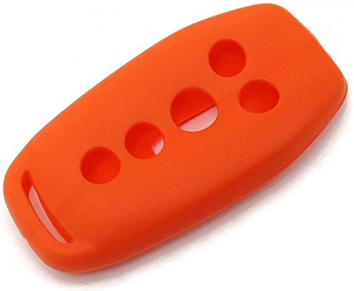 Orange Silicon Key Fob Keyless Entry Remote Skin Cover Protector Fits: Ford Mustang w/remote Start 2015