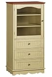 French Country Media Cabinet 50hx24w Maple/ant Cream