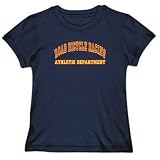 T-Shirt Womens Navy Blue  RETRO Road Bicycle Racing ATHLETICS DEPARTMENT  Sports