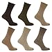 Universal Textiles Mens Stay Up Non Elastic Diabetic Socks (Pack Of 6)