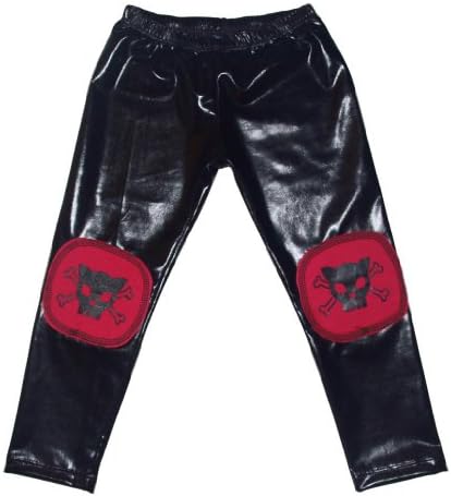 Jumpsies Little Girl's Cat Skull Leggings 8 Black/Hot Pink