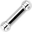 2 Gauge STEEL BARBELL Tongue Ring 5/8" 8mm