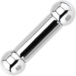 2 Gauge STEEL BARBELL Tongue Ring 5/8" 8mm