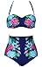Spring fever for Women Vintage Style High Waisted Bikini Sets Push Up Swimwear