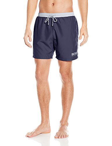BOSS HUGO BOSS Men's Starfish Swim Trunk, Open Blue, Medium