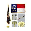 North Carolina 3ft x 5ft Flag Flagpole Base and Tassel