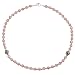 EXP Handmade Faceted Pink Glass & Silver Necklace