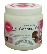 PINK SUN Pure Extra Virgin Coconut Oil - Organically Grown, Healthy Cooking, Natural Moisturiser, Hair Conditioner and Skin Care 285 ml