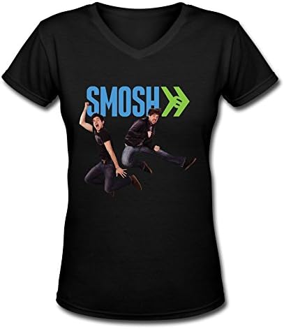 MAIT Women's Smosh Ian &amp; Anthony V-Neck Shirt Black L