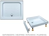 Coram Coratech® 900 x 760mm Universal Riser Shower Tray White