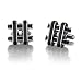 Stainless Steel Cufflinks for Men with Black Resin Inlay