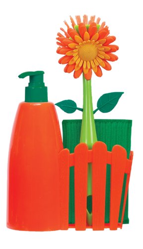 Boston Warehouse Geranium Countertop Caddy Set, Orange
