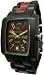 Tense Mens Dark Sandalwood Jumbo Oblong Natural Wood Watch J8102DS