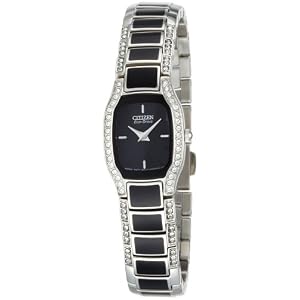 Citizen Women's Eco-Drive Normandie Black Resin Watch #EW9780-57E