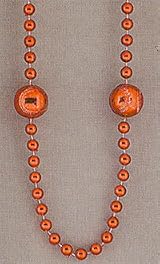 Red Baseball Beads - Single String