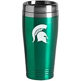 Michigan State University - 16-ounce Travel Mug Tumbler - Green