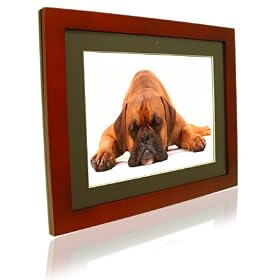 Pictorea Pro 15" Digital Photo Frame (Red Wood) MP3/Movies/Jpeg & Remote With Zero Dead Pixel Warranty