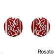 ROSATO Made in Italy Stunning Earrings With Cubic zirconia Beautifully Crafted in Red Enamel and 925 Sterling silver. Total item weight 12.4g Length 21mm