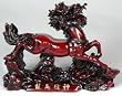 5" Lucky Chi Chinese Dragon Horse Resin Statue